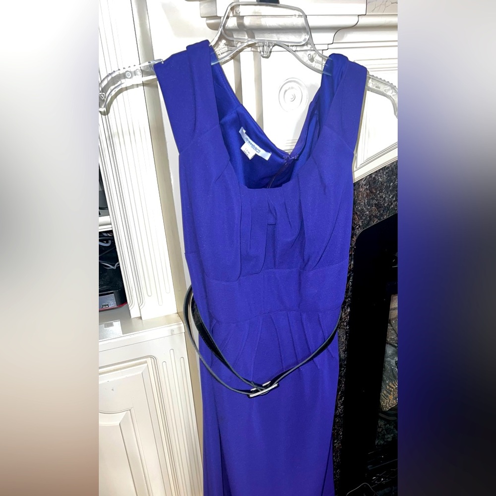 Dress Barn Purple Dress with Black Belt
